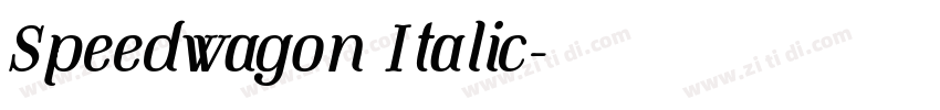 Speedwagon Italic字体转换
